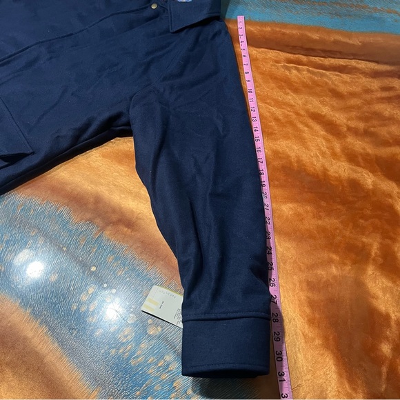 Vintage Pendleton Navy Wool plaid lined Coat size medium NOS made in USA - Picture 10 of 12